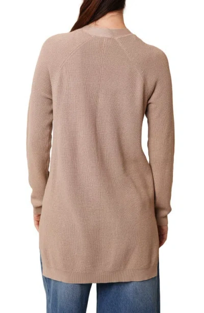 Cyrus Open Front Pocket Cardigan In Neutral