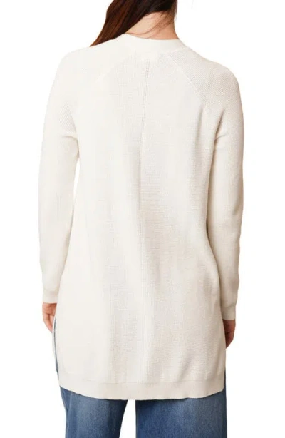 Cyrus Open Front Pocket Cardigan In White