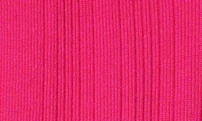 Cyrus Ribbed Open Front Long Cardigan In Pink