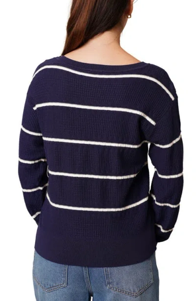 Cyrus Stripe Pullover Sweater In Blue