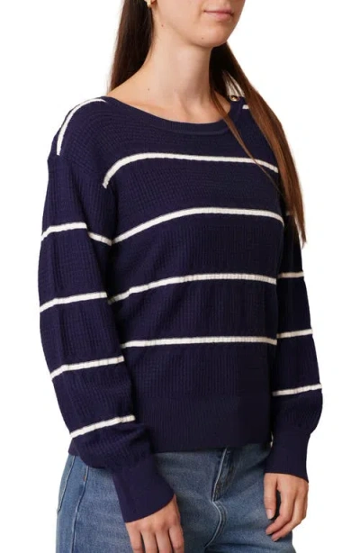Cyrus Stripe Pullover Sweater In Blue
