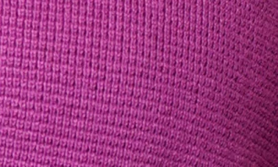 Cyrus Open Front Waffle Cardigan In Purple