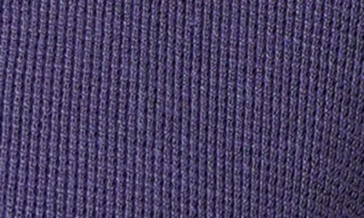 Cyrus Open Front Waffle Cardigan In Purple