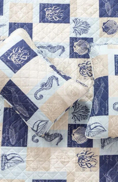 Woven & Weft Coastal Patchwork Reversible Microfiber Quilt Set