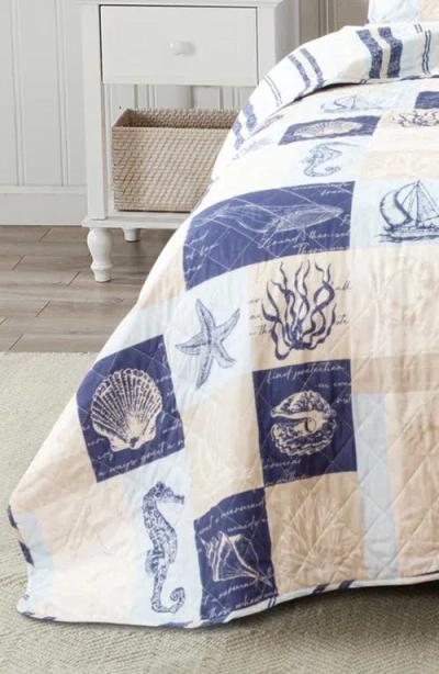 Woven & Weft Coastal Patchwork Reversible Microfiber Quilt Set