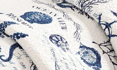 Woven & Weft Nautical Print Reversible Microfiber Quilt Set