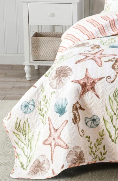 Woven & Weft Starfish Seahorse Reversible Microfiber Quilt Set