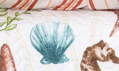 Woven & Weft Starfish Seahorse Reversible Microfiber Quilt Set
