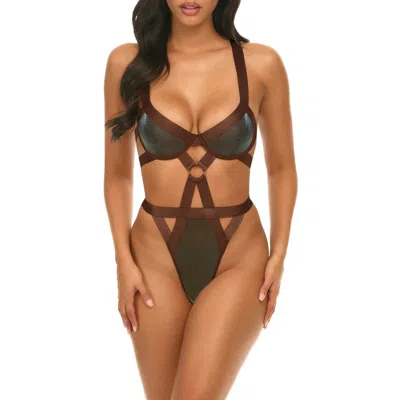 Oh La La Cheri Jade Strappy Thong Teddy
