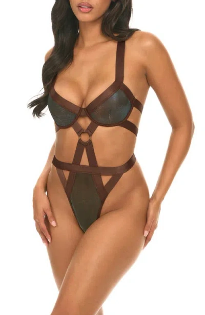 Oh La La Cheri Jade Strappy Thong Teddy