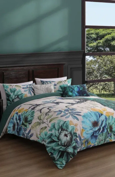 Bebejan Peacock Jardin Reversible Cotton Sateen Comforter Set