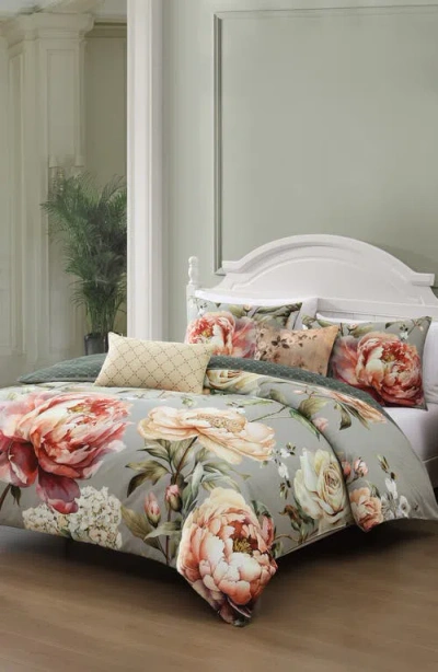 Bebejan Whispering Willows Floral Reversible Cotton Sateen Comforter Set