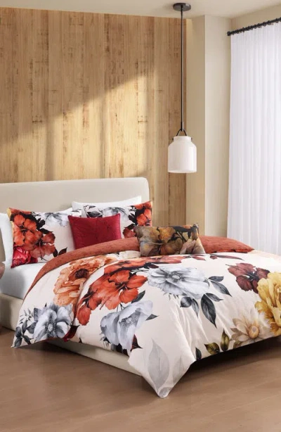 Bebejan Carnelian Floral Reversible Cotton Sateen Comforter Set