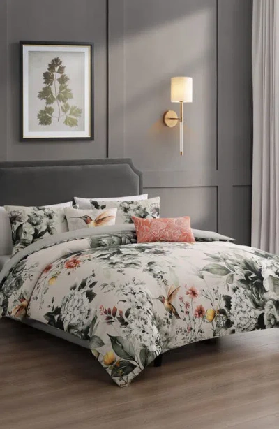 Bebejan Hummingbird Bloom Reversible Cotton Sateen Comforter Set