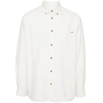 Apc A.p.c. Classic Button-down Shirt With Subtle Logo Detail