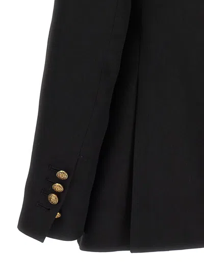 Golden Goose Double Breasted Blazer In Light Dry Wool Gabardine Clothing In Black