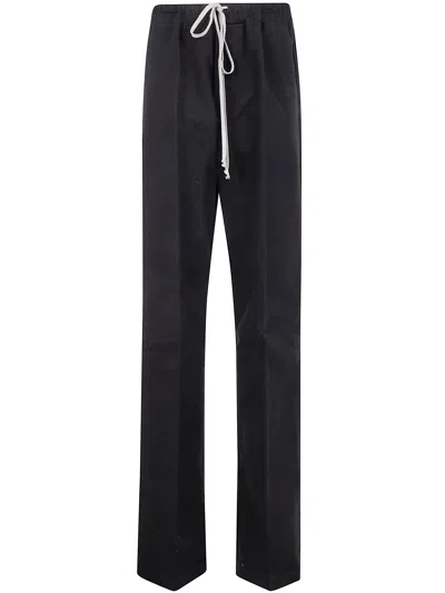 Rick Owens Dietrich Drawstring Trousers In Black
