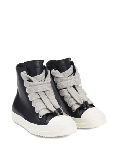 Rick Owens Men "jumbolace" Leather Sneakers