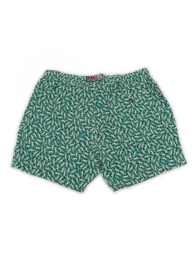 Mc2 Saint Barth Comfort Lightning Gecko-print Swim Shorts