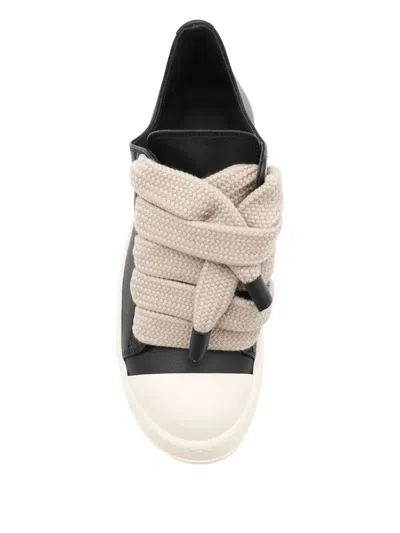 Rick Owens Women "jumbolace Low" Leather Sneakers