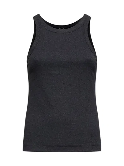 Totême Toteme Women Grey Ribbed Jersey Tank Top