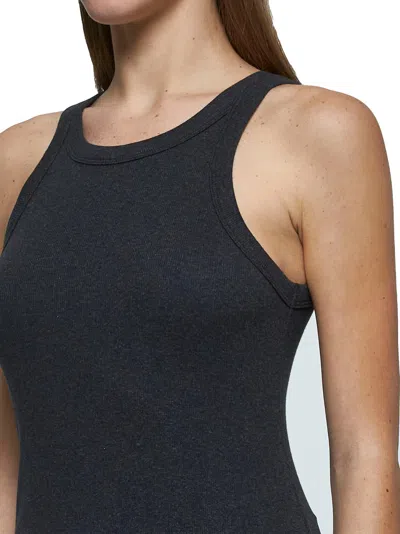 Totême Toteme Women Grey Ribbed Jersey Tank Top