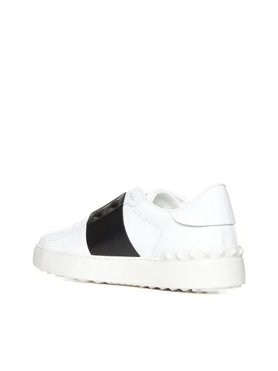 Valentino Garavani Open Sneakers In Leather In White