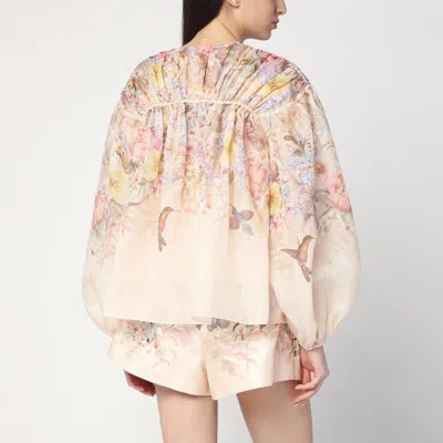 Zimmermann Illuminate Drawn Blouse With Floral Print Women