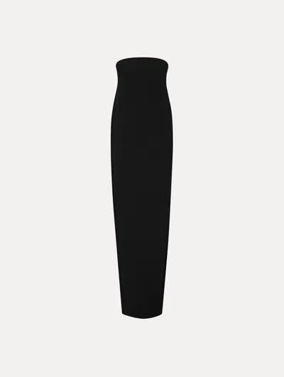 Oscar De La Renta Strapless Draped Column Gown