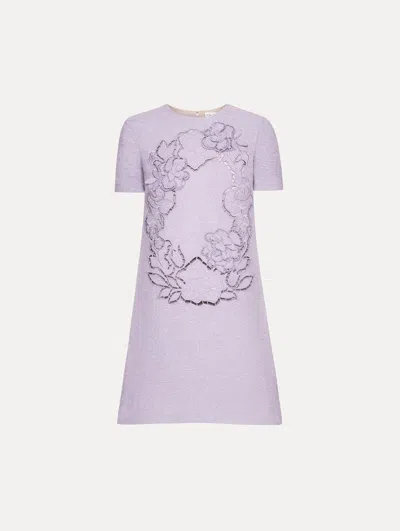 Oscar De La Renta English Rose Cutout Tweed Shift Dress
