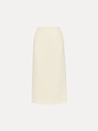 Oscar De La Renta Tweed Pencil Skirt In Neutral