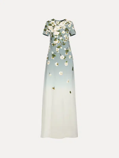Oscar De La Renta Ombr Cherry Blossom Gown
