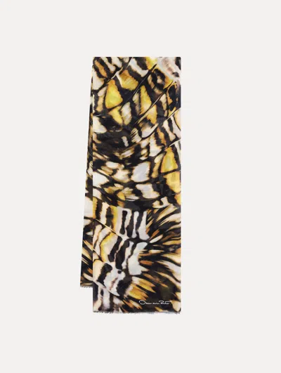 Oscar De La Renta Abstract Butterfly Modal Cashmere Scarf