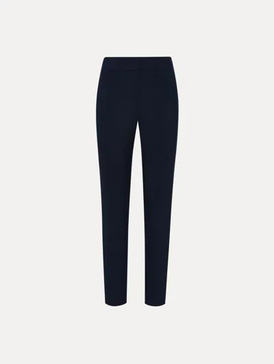 Oscar De La Renta Zip-front Skinny Pant In Blue