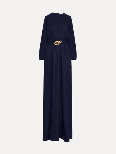 Oscar De La Renta Knotted Belt Georgette Caftan