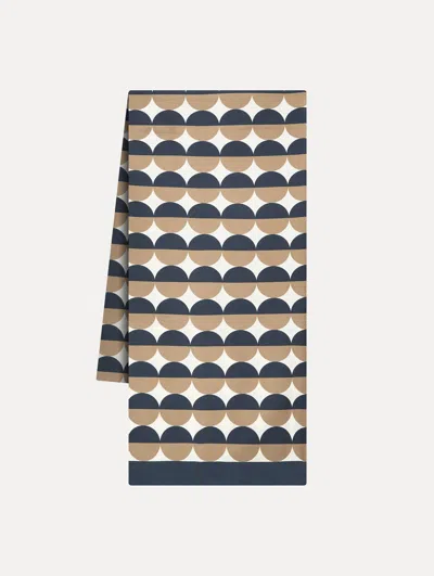 Oscar De La Renta Geometric Circle Silk Scarf