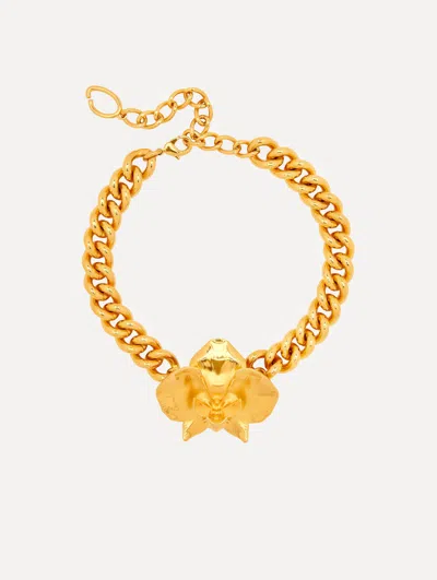 Oscar De La Renta Orchid Chain-link Necklace