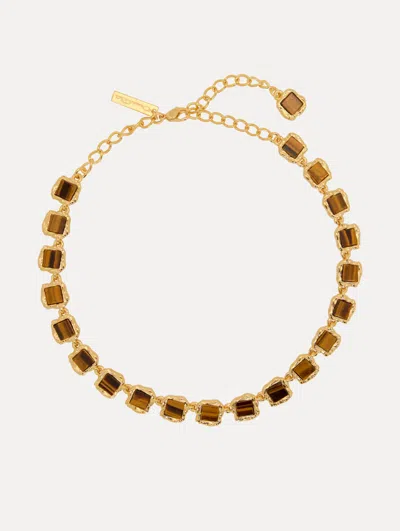 Oscar De La Renta Square Stone Necklace