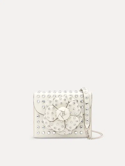 Oscar De La Renta Crystal Stud Mini Tro Bag
