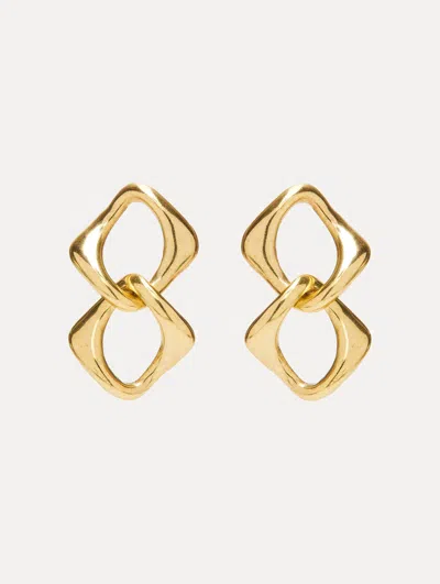 Oscar De La Renta Chain Link Earrings