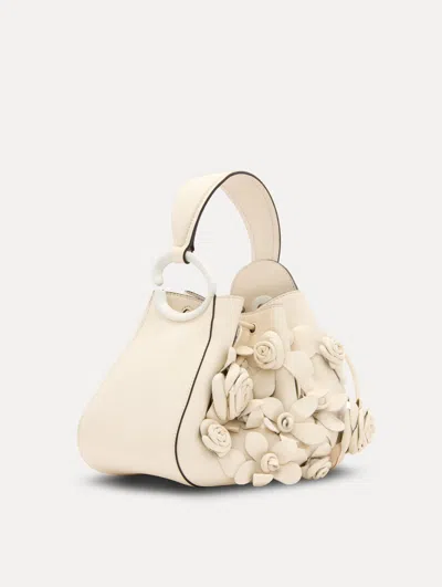 Oscar De La Renta Floral Appliqu O Handle Bag