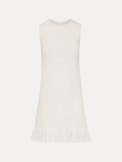 Oscar De La Renta Sequin Tweed Mini Dress