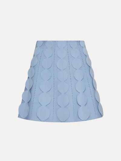 Oscar De La Renta Geometric Circle Knit Skirt