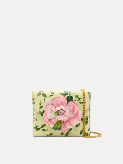 Oscar De La Renta English Rose Printed Mini Tro Bag