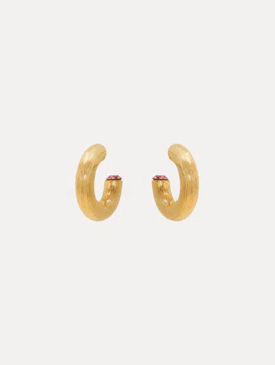 Oscar De La Renta Riga Textured Hoop Earrings