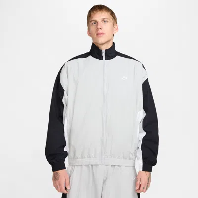 Nike Men's Club Oversized Woven Track Jacket In Gray