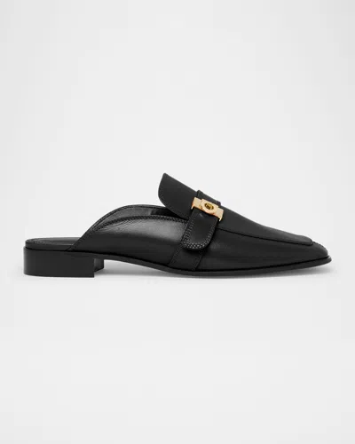 Ferragamo Mavira Leather Gancini Strap Loafer Mules