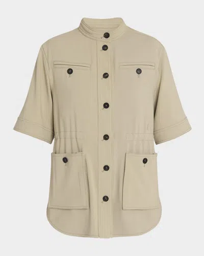 Ferragamo Longline Cotton-blend Utility Jacket