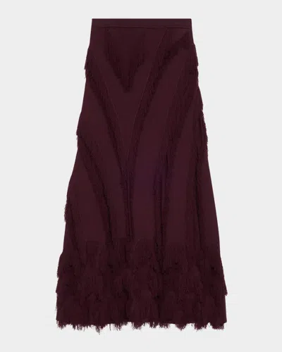 Ulla Johnson Astrid Macrame Fringe Knit Maxi Skirt