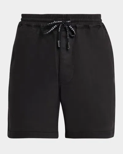 Monfrere Men's Coated Relaxed-fit Drawstring Shorts In Black